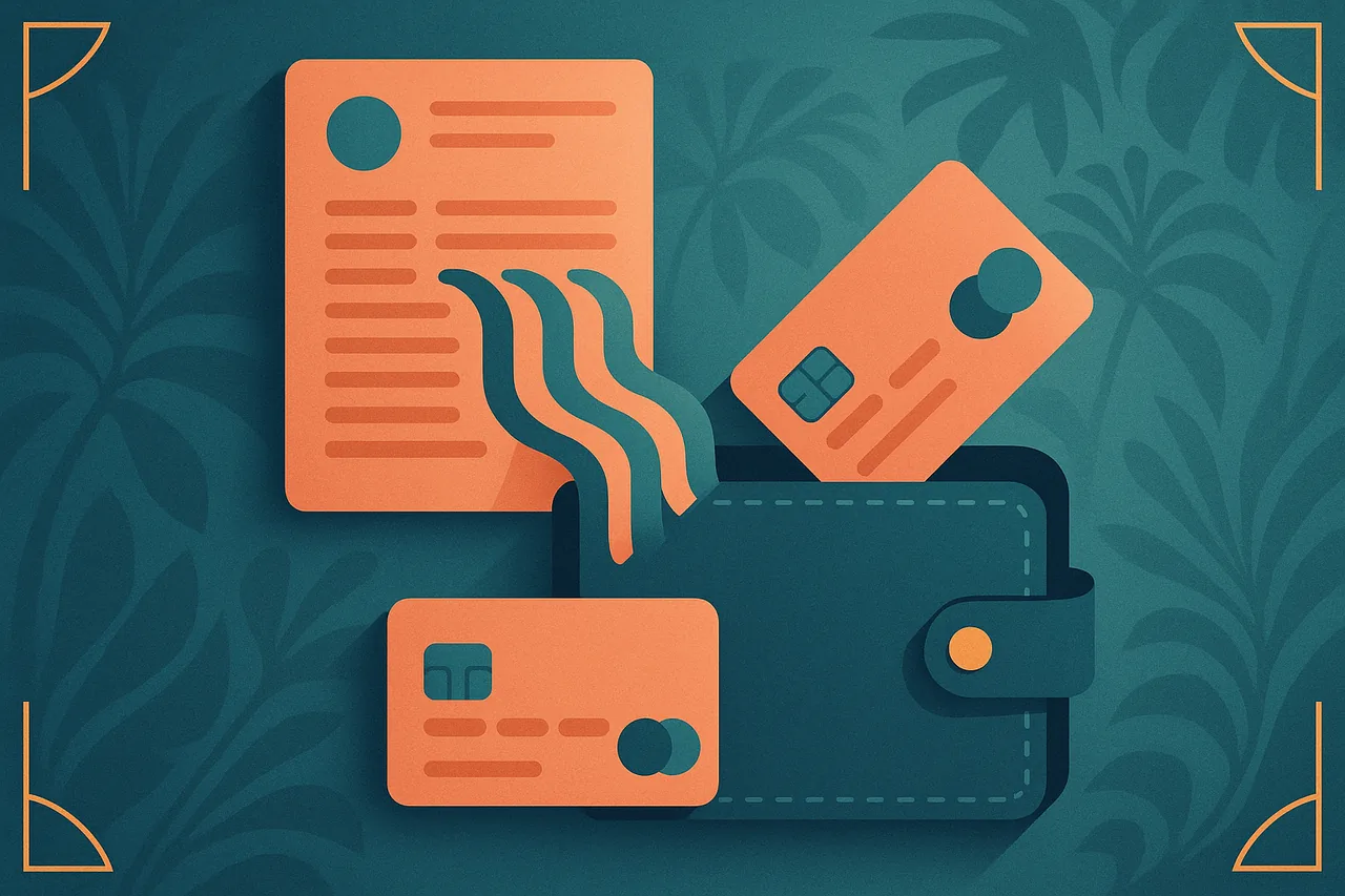 Illustration d'un bulletin de paie schématisé et de son passage vers le compte du salarié.