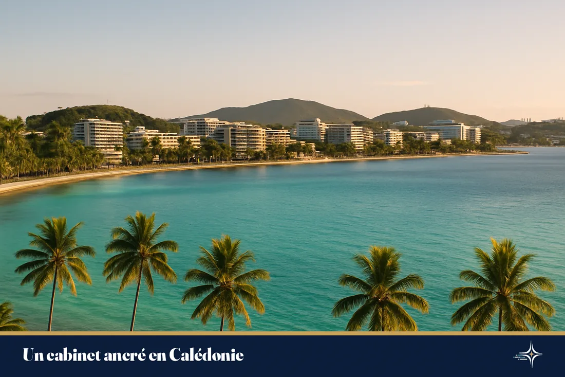 Baie de Nouméa et lagon turquoise sous la lumière du Pacifique