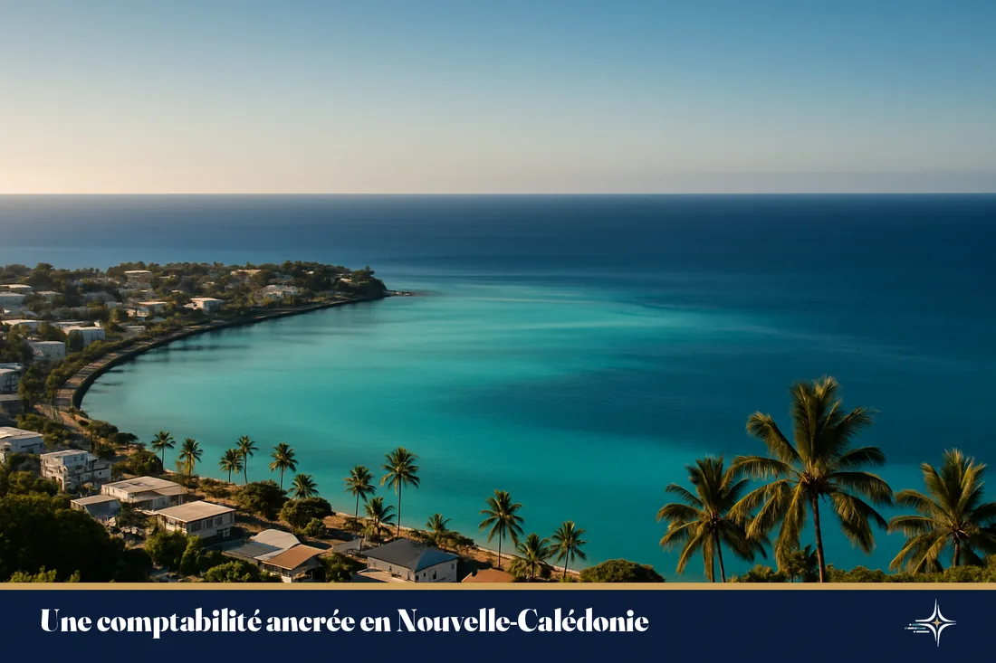 Vue de la baie de Nouméa et du lagon turquoise de Nouvelle-Calédonie sous une lumière douce
