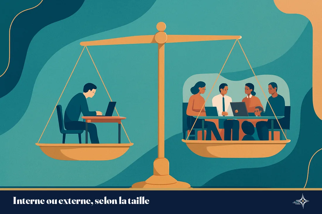 Comparaison entre comptable interne et cabinet externe selon la taille