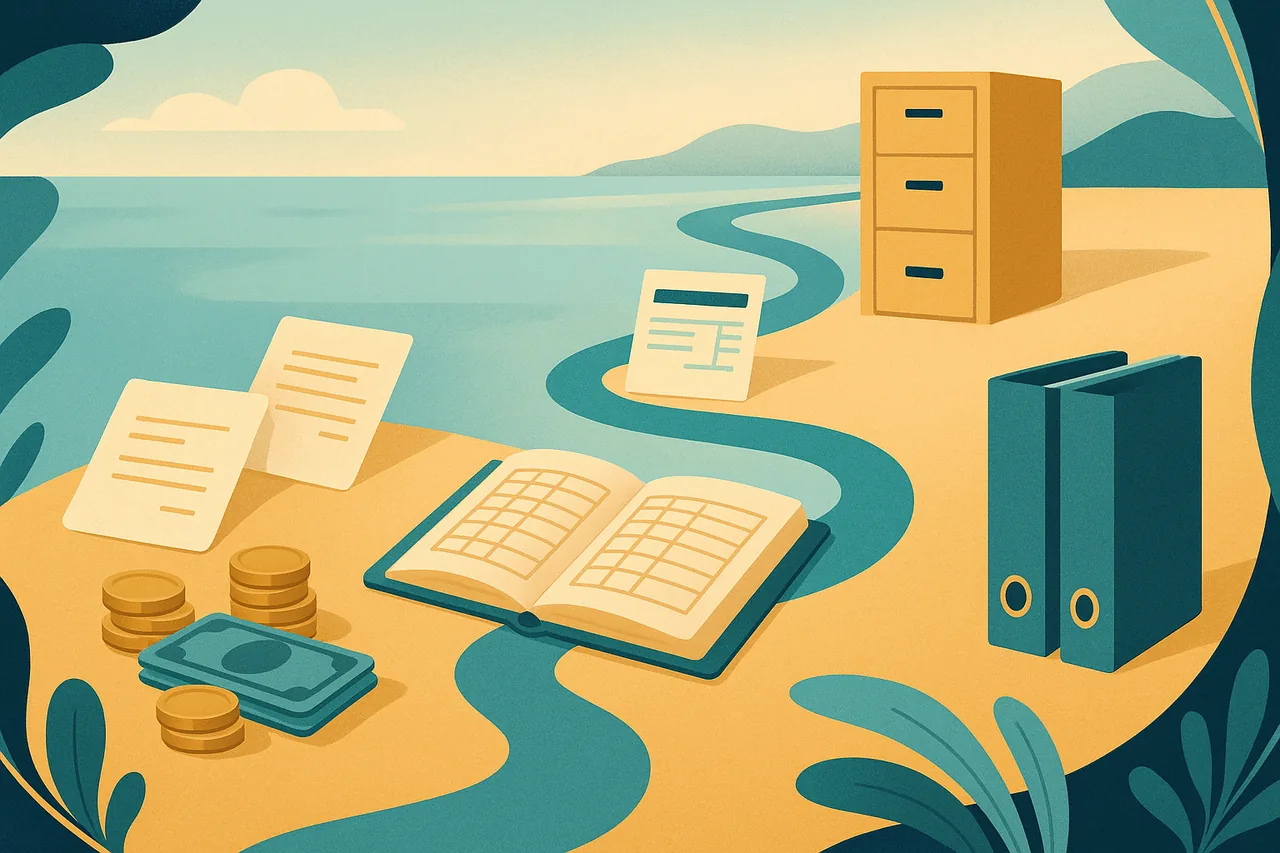 Illustration du parcours des obligations comptables d'une entreprise calédonienne