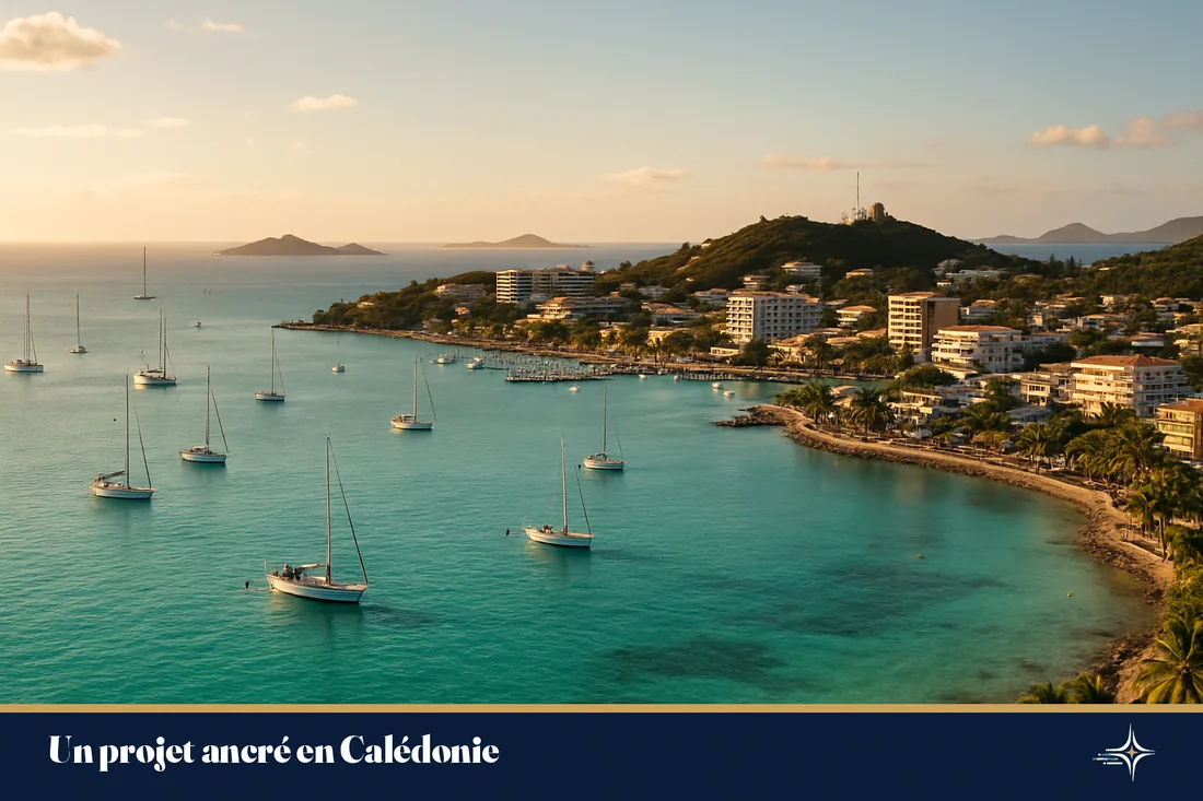 Le lagon de Nouméa, cadre d'un projet ancré en Calédonie