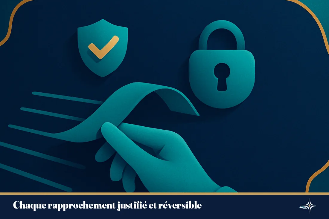 Illustration de la révision humaine et de la sécurité du rapprochement bancaire, charte ASTER