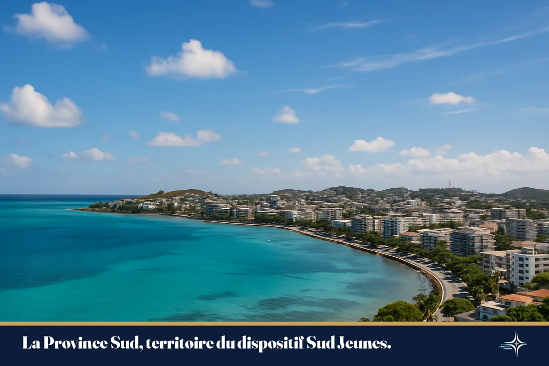 Paysage du littoral de Noumea en Province Sud